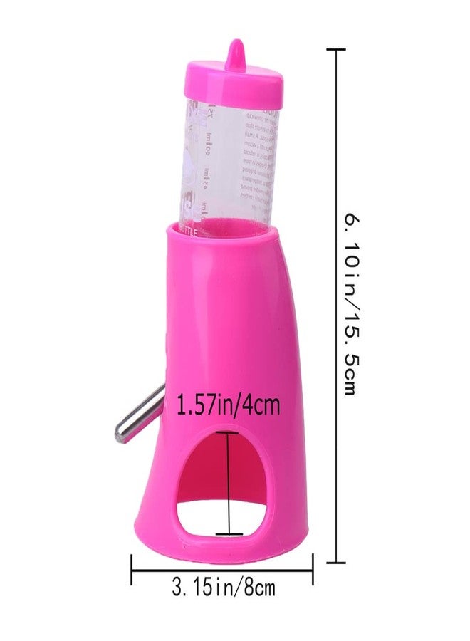 Litewoo 2 in 1 Hamster Water Bottle, Automatic Drinker and Cabin Fits Syrian Dwarf Hamster Mouse Gerbil Mice Chinchilla Small Animal (Pink) - Image 2